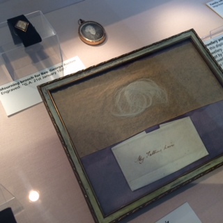 Clipping of George Austen's hair; Jane Austen's father. 